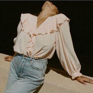 DOEN | Sula Silk Top Sunlit Coral - Large